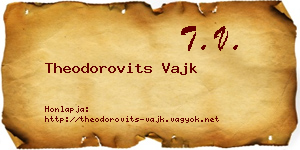Theodorovits Vajk névjegykártya