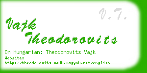 vajk theodorovits business card